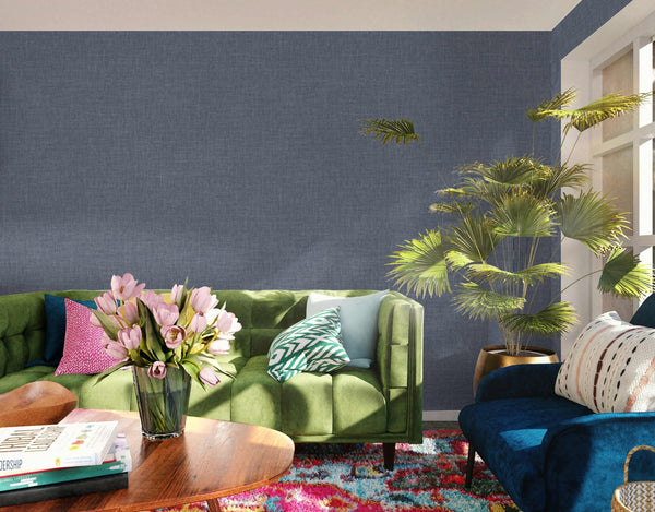 Blue Muse Linen Texture Wallpaper, Natural Wallpaper, Modern & Minimalist Wall Covering, Modern Look Neutral Colors Glittering Wallcovering - Adawall Wallpaper -Registered Trade Accounts Only, Wallpaper Wholesale Account - 25104-9 - Adawall Wholesale - Wallpaper Wholesaler