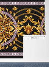 Border with Golden Baroque Wallpaper, Black Background Mural, Oversized Custom Size Wall Art, Non - Woven, Non - Adhesive, Modern Wall Paper, Removable - Adawall Wallpaper - Registered Trade Accounts Only, Wallpaper Wholesale Account - W77692 - Adawall Wholesale - Wallpaper Wholesaler
