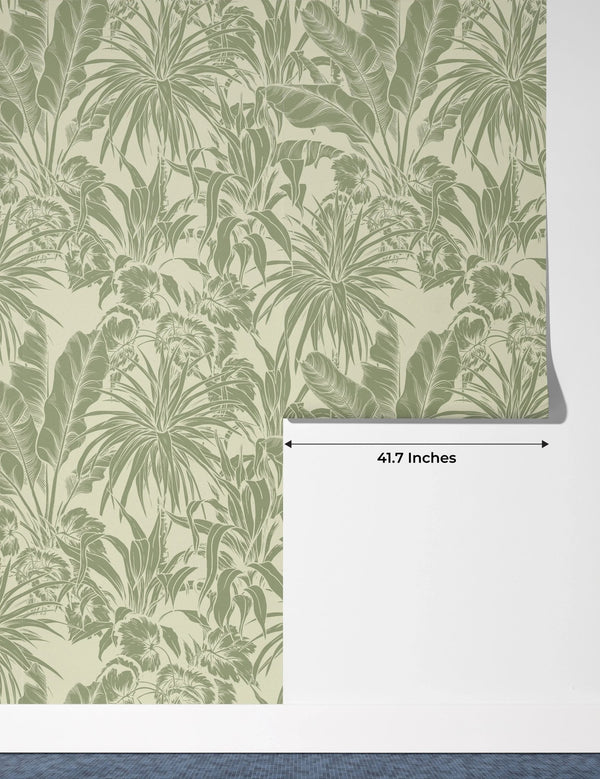 Botanic Plants Wallpaper, Green Mural, Oversized Custom Size Wall Art, Non - Woven, Non - Adhesive, Modern Wall Paper, Removable - Adawall Wallpaper - Registered Trade Accounts Only, Wallpaper Wholesale Account - W77544 - Adawall Wholesale - Wallpaper Wholesaler