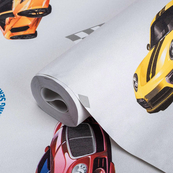 Boys Car Themed Textured Wallpaper, Boys Bedroom Wall Paper, Nursery Wallpaper, 114 sq ft, Cars Wall Decor, Kids Room Wallpaper, White - Adawall Wallpaper - Registered Trade Accounts Only, Wallpaper Wholesale Account - 8909-2 - Adawall Wholesale - Wallpaper Wholesaler