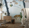 Winter Forest Wallpaper, Wolf Mural, Oversized Custom Size Wall Art, Non-Woven, Non-Adhesive, Modern Wall Paper, Removable
