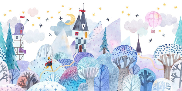 Bright Winter Wallpaper, Village Mural, Oversized Custom Size Wall Art, Non - Woven, Non - Adhesive, Modern Wall Paper, Removable - Adawall Wallpaper - Registered Trade Accounts Only, Wallpaper Wholesale Account - W77945 - Adawall Wholesale - Wallpaper Wholesaler
