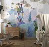 Bright Winter Wallpaper, Village Mural, Oversized Custom Size Wall Art, Non - Woven, Non - Adhesive, Modern Wall Paper, Removable - Adawall Wallpaper - Registered Trade Accounts Only, Wallpaper Wholesale Account - W77945 - Adawall Wholesale - Wallpaper Wholesaler