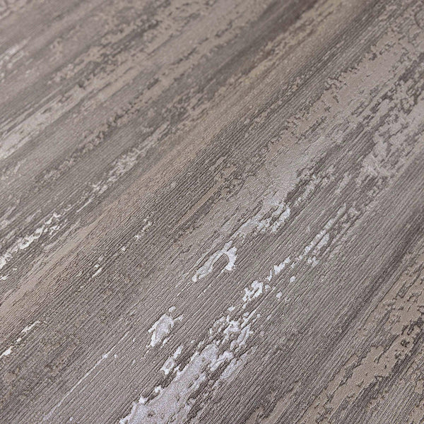 Brown Contemporary Plain Textured Wallpaper, Elegant Distressed Design, Washable - Walloro High End Wallcoverings & More