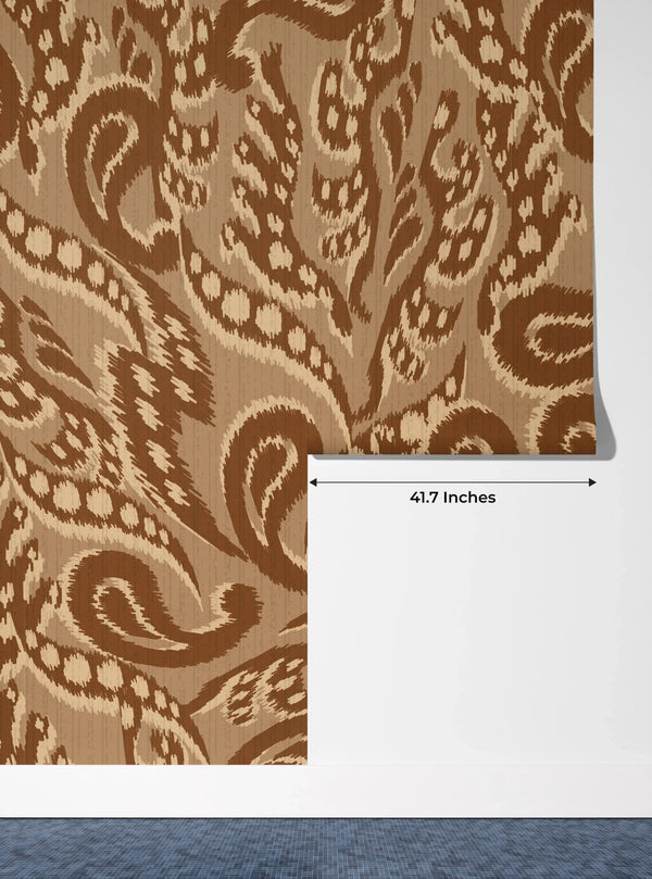 Brown Ikat Wallpaper, Seamless Pattern Mural, Oversized Custom Size Wall Art, Non - Woven, Non - Adhesive, Modern Wall Paper, Removable - Adawall Wallpaper - Registered Trade Accounts Only, Wallpaper Wholesale Account - W77981 - Adawall Wholesale - Wallpaper Wholesaler