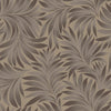 Brown Luxury Leaves Solid Color Shades Wallpaper, Deep Embossed Flocked Velvet Feeling Design - Walloro High End Wallcoverings & More