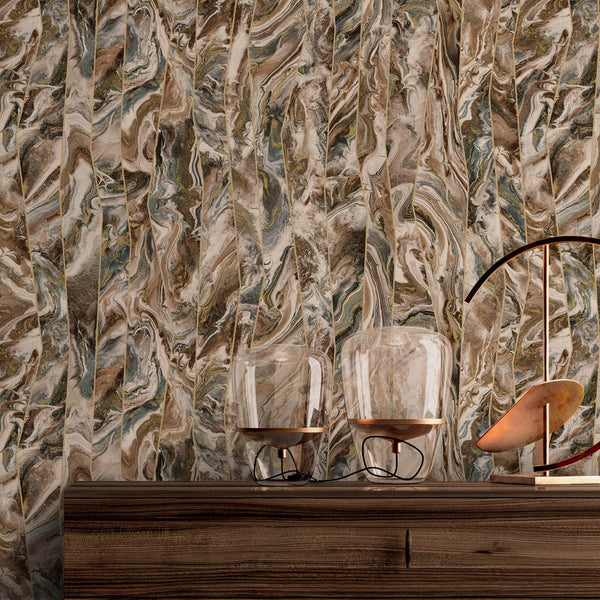 Brown Marble Embossed Wallpaper, Marbled Pattern Striped Stone Effect Modern Wallcovering - Adawall Wallpaper - Registered Trade Accounts Only, Wallpaper Wholesale Account - 1201-5 - Adawall Wholesale - Wallpaper Wholesaler