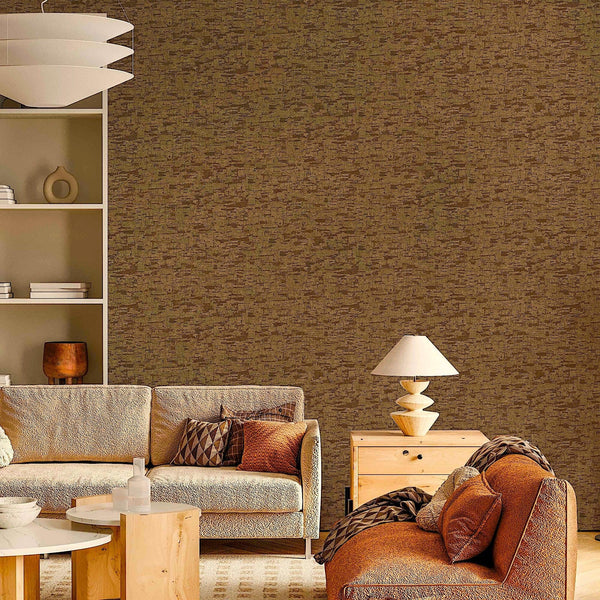 Brown Neutral Cork Wood Bark Wallpaper, Wood Grain Tree Trunk Deep Embossed Rich Textured Wallcovering - Walloro High End Wallcoverings & More