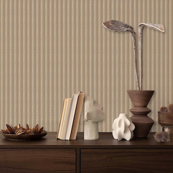 Brown Timeless Quilted Feel Wallpaper, Deep Embossed Chevron Basket Weave Wallcovering, Jute Design - Adawall Wallpaper - Registered Trade Accounts Only, Wallpaper Wholesale Account - 23206-6 - Adawall Wholesale - Wallpaper Wholesaler