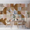 Brown Tones Wallpaper, Geometric Mural, Oversized Custom Size Wall Art, Non - Woven, Non - Adhesive, Modern Wall Paper, Removable - Adawall Wallpaper - Registered Trade Accounts Only, Wallpaper Wholesale Account - W77624 - Adawall Wholesale - Wallpaper Wholesaler