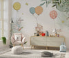 Bunnies Wallpaper, Fly Balloons Mural, Oversized Custom Size Wall Art, Non - Woven, Non - Adhesive, Modern Wall Paper, Removable - Adawall Wallpaper - Registered Trade Accounts Only, Wallpaper Wholesale Account - W77662 - Adawall Wholesale - Wallpaper Wholesaler