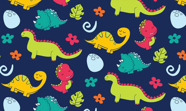 Cartoon Dinosaurs Wallpaper, Childish Seamless Pattern Mural, Oversized Custom Size Wall Art, Non - Woven, Non - Adhesive, Modern Wall Paper, Removable - Adawall Wallpaper - Registered Trade Accounts Only, Wallpaper Wholesale Account - W77538 - Adawall Wholesale - Wallpaper Wholesaler
