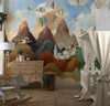 Castle and Dragon Wallpaper, Painted Style Mural, Oversized Custom Size Wall Art, Non - Woven, Non - Adhesive, Modern Wall Paper, Removable - Adawall Wallpaper - Registered Trade Accounts Only, Wallpaper Wholesale Account - W77836 - Adawall Wholesale - Wallpaper Wholesaler