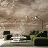 Celestial Moon Wall Mural, Moon Phases Beige Wallpaper, Large Space Custom Size Wall Covering, Non - Woven, Non - Pasted, Removable, Washable, Art - Adawall Wallpaper - Registered Trade Accounts Only, Wallpaper Wholesale Account - SE303-2 - Adawall Wholesale - Wallpaper Wholesaler