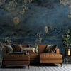 Celestial Moon Wall Mural, Moon Phases Blue Wallpaper, Large Space Custom Size Wall Covering, Non - Woven, Non - Pasted, Removable, Washable, Art - Adawall Wallpaper - Registered Trade Accounts Only, Wallpaper Wholesale Account - SE303-1 - Adawall Wholesale - Wallpaper Wholesaler