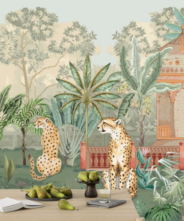 Cheetas Wallpaper, Garden Mural, Oversized Custom Size Wall Art, Non - Woven, Non - Adhesive, Modern Wall Paper, Removable - Adawall Wallpaper - Registered Trade Accounts Only, Wallpaper Wholesale Account - W77688 - Adawall Wholesale - Wallpaper Wholesaler