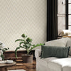 Chevron Wallpaper, Off White, Silver Geometric Deep Embossed Zigzag Pattern Geometric Wallcovering - Adawall Wallpaper - Registered Trade Accounts Only, Wallpaper Wholesale Account - 1509-3 - Adawall Wholesale - Wallpaper Wholesaler