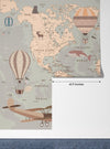 Childrens World Map Wallpaper, Retro Mural, Oversized Custom Size Wall Art, Non - Woven, Non - Adhesive, Modern Wall Paper, Removable - Adawall Wallpaper - Registered Trade Accounts Only, Wallpaper Wholesale Account - W77649 - Adawall Wholesale - Wallpaper Wholesaler