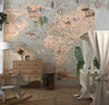Childrens World Map Wallpaper, Retro Mural, Oversized Custom Size Wall Art, Non - Woven, Non - Adhesive, Modern Wall Paper, Removable - Adawall Wallpaper - Registered Trade Accounts Only, Wallpaper Wholesale Account - W77649 - Adawall Wholesale - Wallpaper Wholesaler