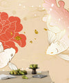 Chinese Goldfish Wallpaper, Luxury Gold Style Mural, Oversized Custom Size Wall Art, Non - Woven, Non - Adhesive, Modern Wall Paper, Removable - Adawall Wallpaper - Registered Trade Accounts Only, Wallpaper Wholesale Account - W77698 - Adawall Wholesale - Wallpaper Wholesaler