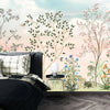 Chinoiserie Wallpaper, Floral Trees Mural, Oversized Custom Size Wall Art, Non - Woven, Non - Adhesive, Modern Wall Paper, Removable - Adawall Wallpaper - Registered Trade Accounts Only, Wallpaper Wholesale Account - W77707 - Adawall Wholesale - Wallpaper Wholesaler