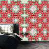Christmas Poinsettia Retro Wallpaper, Seamless Pattern Mural, Oversized Custom Size Wall Art, Non - Woven, Non - Adhesive, Modern Wall Paper, Removable - Adawall Wallpaper - Registered Trade Accounts Only, Wallpaper Wholesale Account - W78032 - Adawall Wholesale - Wallpaper Wholesaler