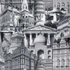 Cityscape Buildings Wallpaper, Rich Textured Wallcovering, Traditional, Modern Wallpaper, Extra Large 114 sq ft Roll, Washable, Drawing - Walloro High End Wallcoverings & More
