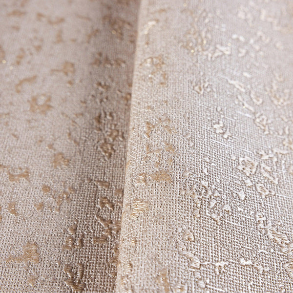 Classic Abstract Metallic Accent Wallpaper, Beige 3D Embossed Solid Color Glitter Shimmer Elegant Wallcovering - Walloro High End Wallcoverings & More