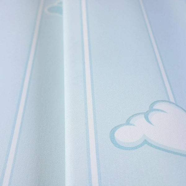 Cloud Sky Kids Room Textured Wallpaper, Blue, Light, Boys Girls Bedroom Wallpaper, Nursery Wallpaper, 114 sq ft, Kids Bathroom, Washable - Walloro High End Wallcoverings & More