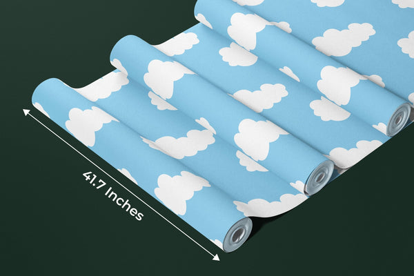Cloud Wallpaper, Seamless Pattern Mural, Oversized Custom Size Wall Art, Non - Woven, Non - Adhesive, Modern Wall Paper, Removable - Adawall Wallpaper - Registered Trade Accounts Only, Wallpaper Wholesale Account - W77559 - Adawall Wholesale - Wallpaper Wholesaler