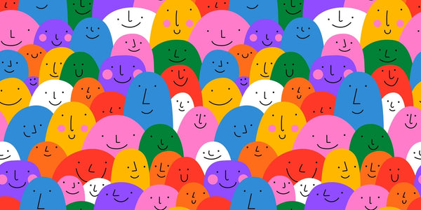 Colorful Cartoon People Wallpaper, Seamless Pattern Mural, Oversized Custom Size Wall Art, Non - Woven, Non - Adhesive, Modern Wall Paper, Removable - Adawall Wallpaper - Registered Trade Accounts Only, Wallpaper Wholesale Account - W78200 - Adawall Wholesale - Wallpaper Wholesaler