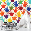 Colorful Hands Wallpaper, Seamless Mural, Oversized Custom Size Wall Art, Non - Woven, Non - Adhesive, Modern Wall Paper, Removable - Adawall Wallpaper - Registered Trade Accounts Only, Wallpaper Wholesale Account - W77843 - Adawall Wholesale - Wallpaper Wholesaler