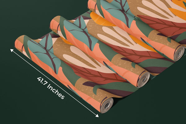 Colorful Leaves Wallpaper, Seamless Pattern Mural, Oversized Custom Size Wall Art, Non - Woven, Non - Adhesive, Modern Wall Paper, Removable - Adawall Wallpaper - Registered Trade Accounts Only, Wallpaper Wholesale Account - W77725 - Adawall Wholesale - Wallpaper Wholesaler