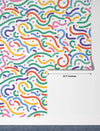 Colorful Line Doodle Wallpaper, Seamless Pattern Mural, Oversized Custom Size Wall Art, Non - Woven, Non - Adhesive, Modern Wall Paper, Removable - Adawall Wallpaper - Registered Trade Accounts Only, Wallpaper Wholesale Account - W77560 - Adawall Wholesale - Wallpaper Wholesaler
