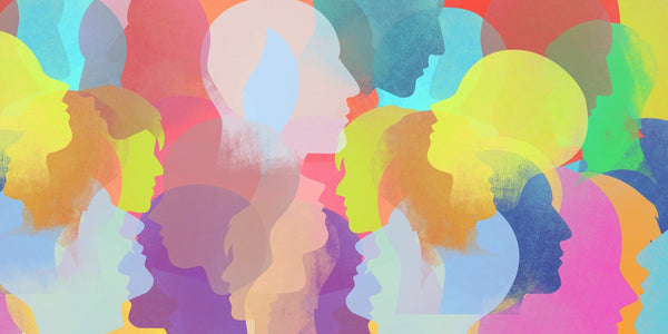 Colorful People Silhouettes Wallpaper, Seamless Pattern Mural, Oversized Custom Size Wall Art, Non - Woven, Non - Adhesive, Modern Wall Paper, Removable - Adawall Wallpaper - Registered Trade Accounts Only, Wallpaper Wholesale Account - W78197 - Adawall Wholesale - Wallpaper Wholesaler