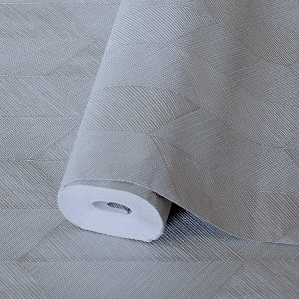 Contemporary 3D Embossed Geometric Wallpaper, Light Gray Modern Chevron Herringbone Shapes Wallcovering, Sturdy, Large 177 sq ft Roll - Adawall Wallpaper - Registered Trade Accounts Only, Wallpaper Wholesale Account - 1501-2 - Adawall Wholesale - Wallpaper Wholesaler