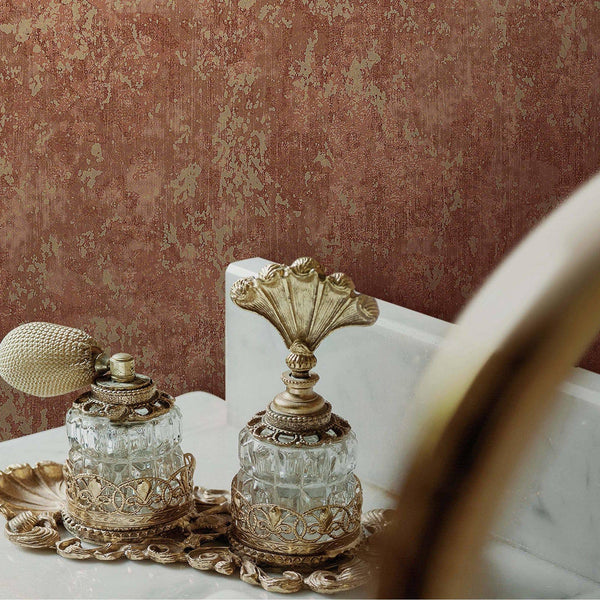 Copper Distressed Rustic 3D Embossed Wallpaper, Metallic Rich Textured Industrial Wallcovering - Adawall Wallpaper - Registered Trade Accounts Only, Wallpaper Wholesale Account - 7817-4 - Adawall Wholesale - Wallpaper Wholesaler