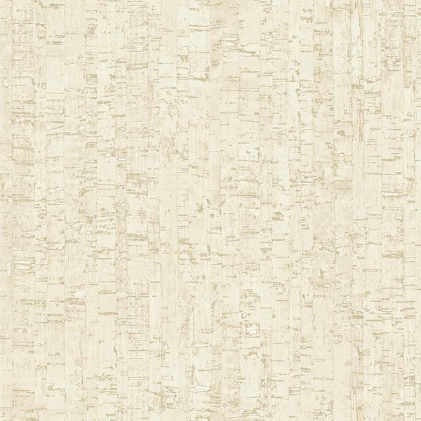 Cream Cork Textured Wallpaper, Wood Tree Bark Grain Design Stylish Realistic Wallcovering - Walloro High End Wallcoverings & More