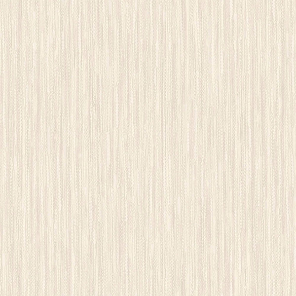 Cream Shiny 3D Embossed Striped Wallpaper, Plain Color Textured Wall Paper - Walloro High End Wallcoverings & More