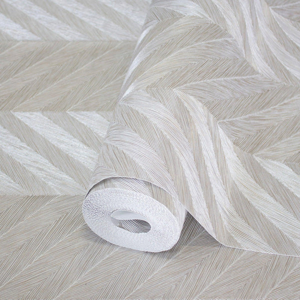 Cream Shiny Chevron Wallpaper, Deep Embossed Luxury Shimmering Geometric Pattern Wall Paper - Adawall Wallpaper - Registered Trade Accounts Only, Wallpaper Wholesale Account - 1204-2 - Adawall Wholesale - Wallpaper Wholesaler