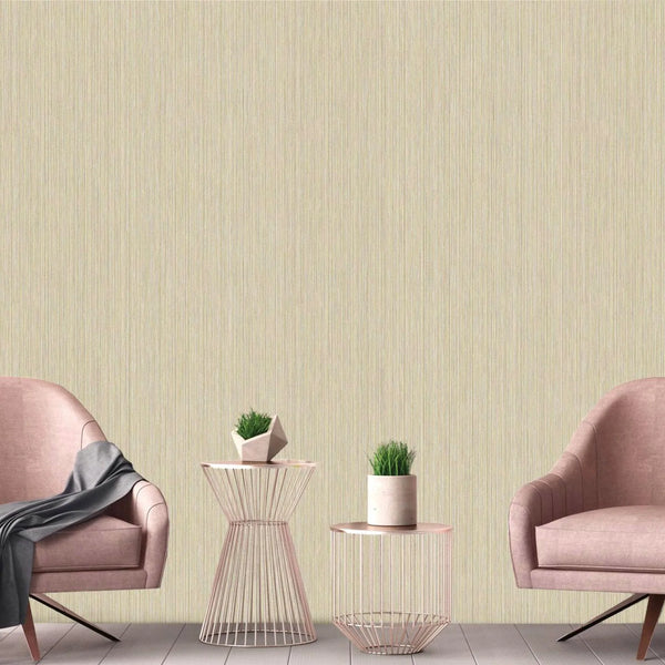 Cream Stylish Thin Stripes Wallpaper, 3D Deep Embossed Wallcovering for Interior Design Ideas - Walloro High End Wallcoverings & More