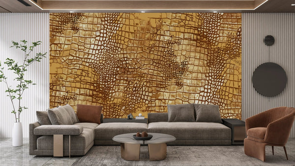 Crocodile Skin Wallpaper, Seamless Pattern Mural, Oversized Custom Size Wall Art, Non - Woven, Non - Adhesive, Modern Wall Paper, Removable - Adawall Wallpaper - Registered Trade Accounts Only, Wallpaper Wholesale Account - W78097 - Adawall Wholesale - Wallpaper Wholesaler