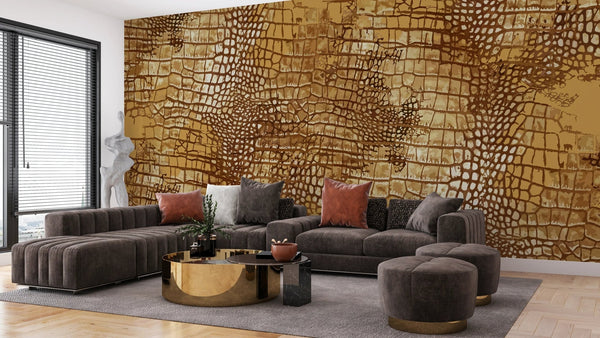 Crocodile Skin Wallpaper, Seamless Pattern Mural, Oversized Custom Size Wall Art, Non - Woven, Non - Adhesive, Modern Wall Paper, Removable - Adawall Wallpaper - Registered Trade Accounts Only, Wallpaper Wholesale Account - W78097 - Adawall Wholesale - Wallpaper Wholesaler