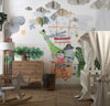 Cute Animals Wallpaper, Travelling by Balloon Mural, Oversized Custom Size Wall Art, Non - Woven, Non - Adhesive, Modern Wall Paper, Removable - Adawall Wallpaper - Registered Trade Accounts Only, Wallpaper Wholesale Account - W77942 - Adawall Wholesale - Wallpaper Wholesaler