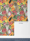 Cute Monkey, Exotic Fruits Wallpaper, Seamless Pattern Mural, Oversized Custom Size Wall Art, Non - Woven, Non - Adhesive, Modern Wall Paper, Removable - Adawall Wallpaper - Registered Trade Accounts Only, Wallpaper Wholesale Account - W77811 - Adawall Wholesale - Wallpaper Wholesaler