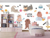 Cute Pet Doodle Wallpaper, Cats and Dogs Mural, Oversized Custom Size Wall Art, Non - Woven, Non - Adhesive, Modern Wall Paper, Removable - Adawall Wallpaper - Registered Trade Accounts Only, Wallpaper Wholesale Account - W77860 - Adawall Wholesale - Wallpaper Wholesaler
