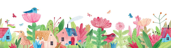 Cute Village Wallpaper, Seamless Pattern Mural, Oversized Custom Size Wall Art, Non - Woven, Non - Adhesive, Modern Wall Paper, Removable - Adawall Wallpaper - Registered Trade Accounts Only, Wallpaper Wholesale Account - W77947 - Adawall Wholesale - Wallpaper Wholesaler