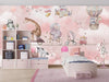 Cycling Animals with Balloons Wallpaper, Watercolor Mural, Oversized Custom Size Wall Art, Non - Woven, Non - Adhesive, Modern Wall Paper, Removable - Adawall Wallpaper - Registered Trade Accounts Only, Wallpaper Wholesale Account - W77781 - Adawall Wholesale - Wallpaper Wholesaler