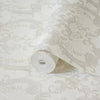 Damask Flocked Velvet Feel Wallpaper, White, Light Gray Deep 3D Embossed Quilted Texture Luxury Wallcovering, Non - Woven - Adawall Wallpaper - Registered Trade Accounts Only, Wallpaper Wholesale Account - 1411-1 - Adawall Wholesale - Wallpaper Wholesaler
