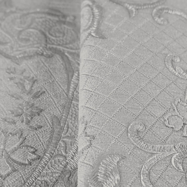 Damask Flocked Velvet Feel Wallpaper, White, Light Gray Deep 3D Embossed Quilted Texture Luxury Wallcovering, Non - Woven - Adawall Wallpaper - Registered Trade Accounts Only, Wallpaper Wholesale Account - 1411-3 - Adawall Wholesale - Wallpaper Wholesaler